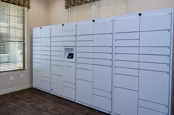 Secure package receiving lockers